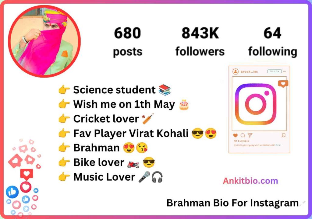 Brahman Bio For Instagram