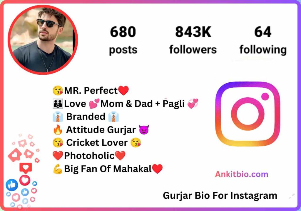 Gurjar Bio For Instagram