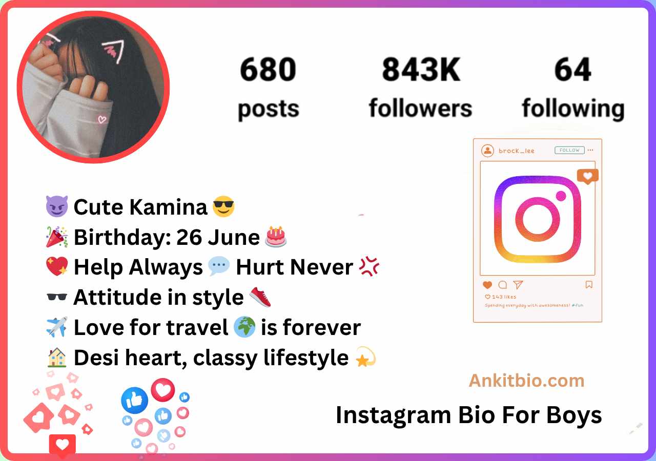 Instagram Bio For Boys