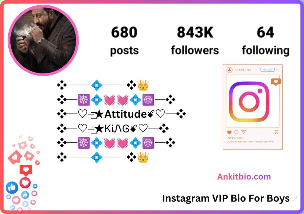 Instagram VIP Bio For Boys