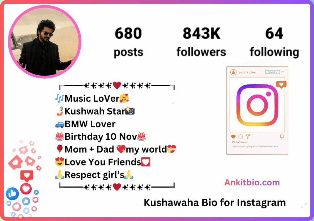 Kushawaha Bio for Instagram
