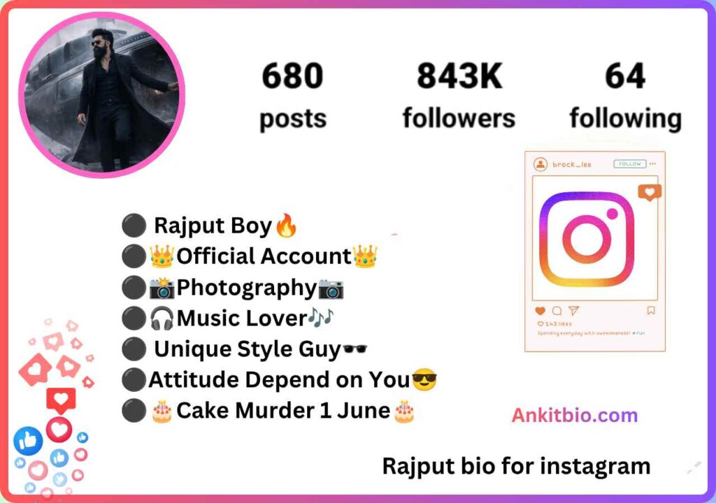 Rajput bio for instagram