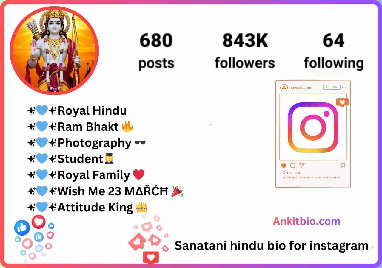 Sanatani hindu bio for instagram