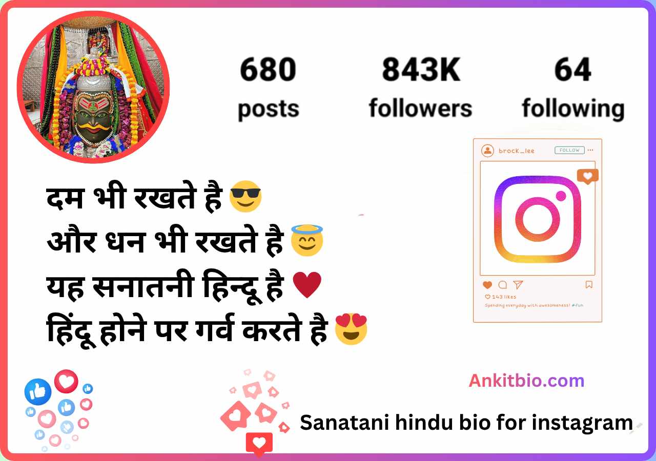 Sanatani hindu bio for instagram
