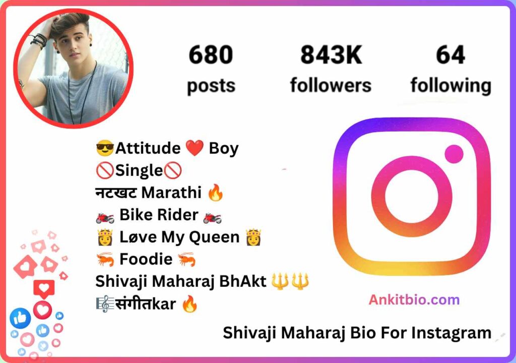 Shivaji Maharaj Bio For Instagram