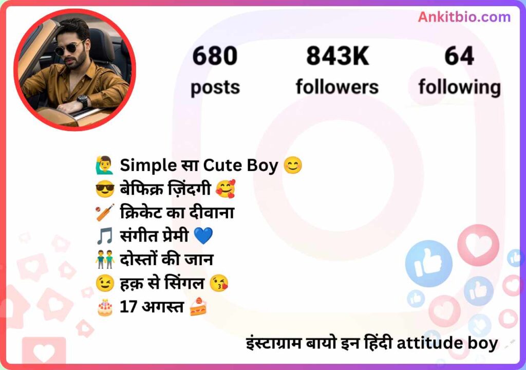 Stylish Attitude Bio For Instagram For Boy