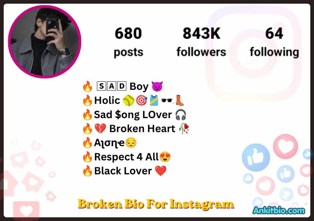 Broken Bio For Instagram