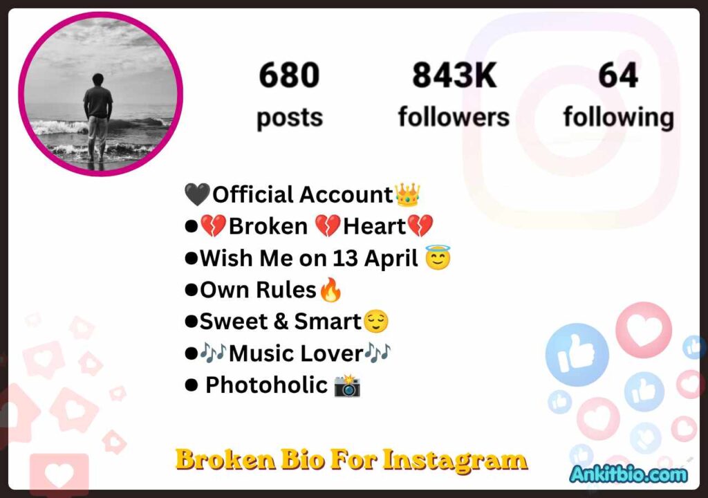 Broken Bio For Instagram