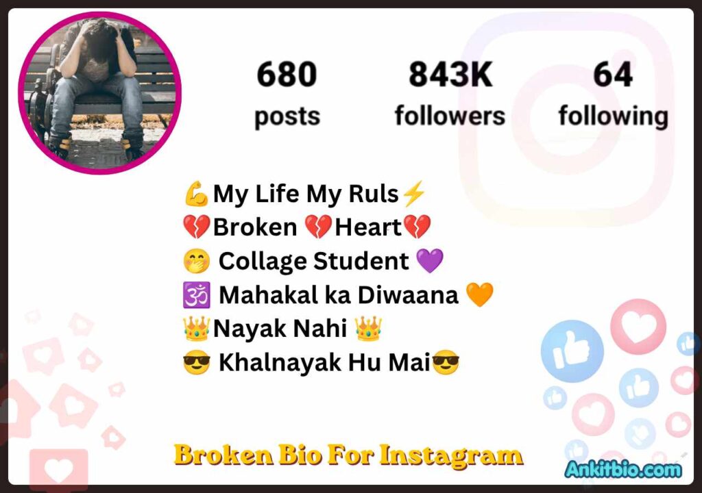 Broken Bio For Instagram