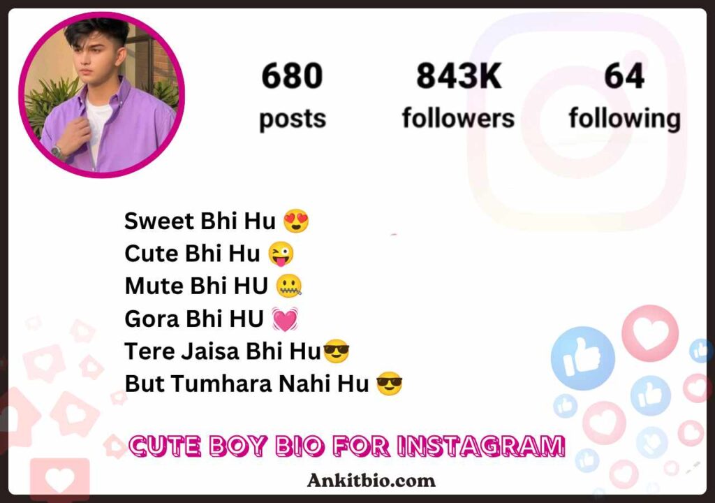 Cute boy bio for instagram