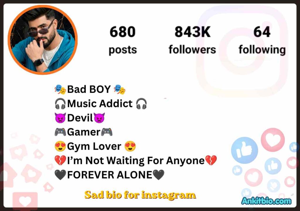 Sad bio for instagram
