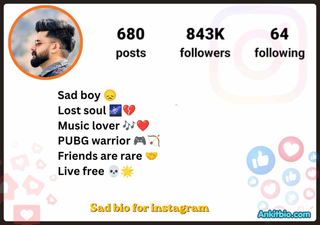 Sad bio for instagram