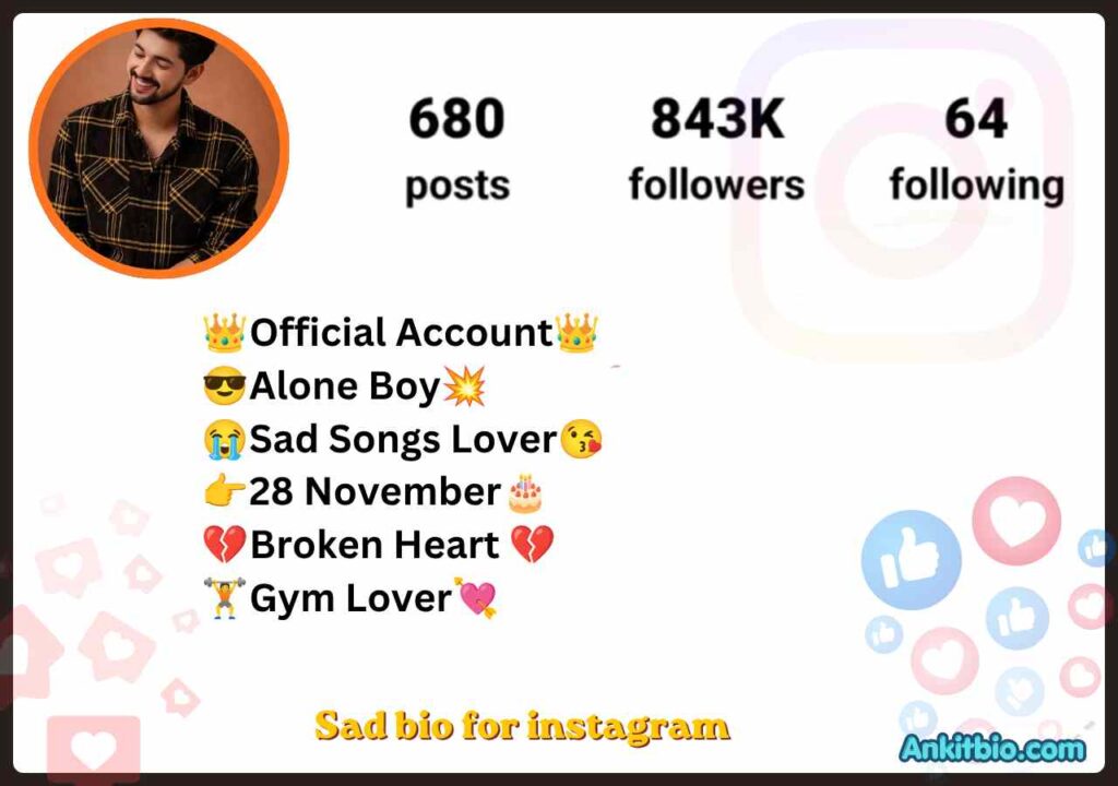 Sad bio for instagram