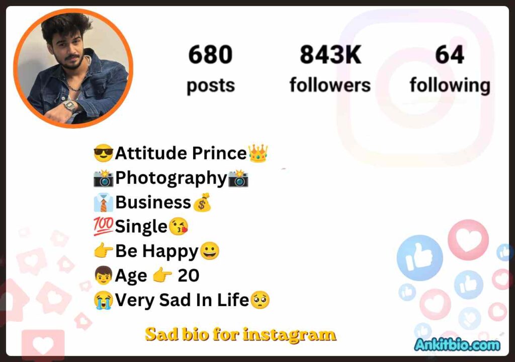 Sad bio for instagram