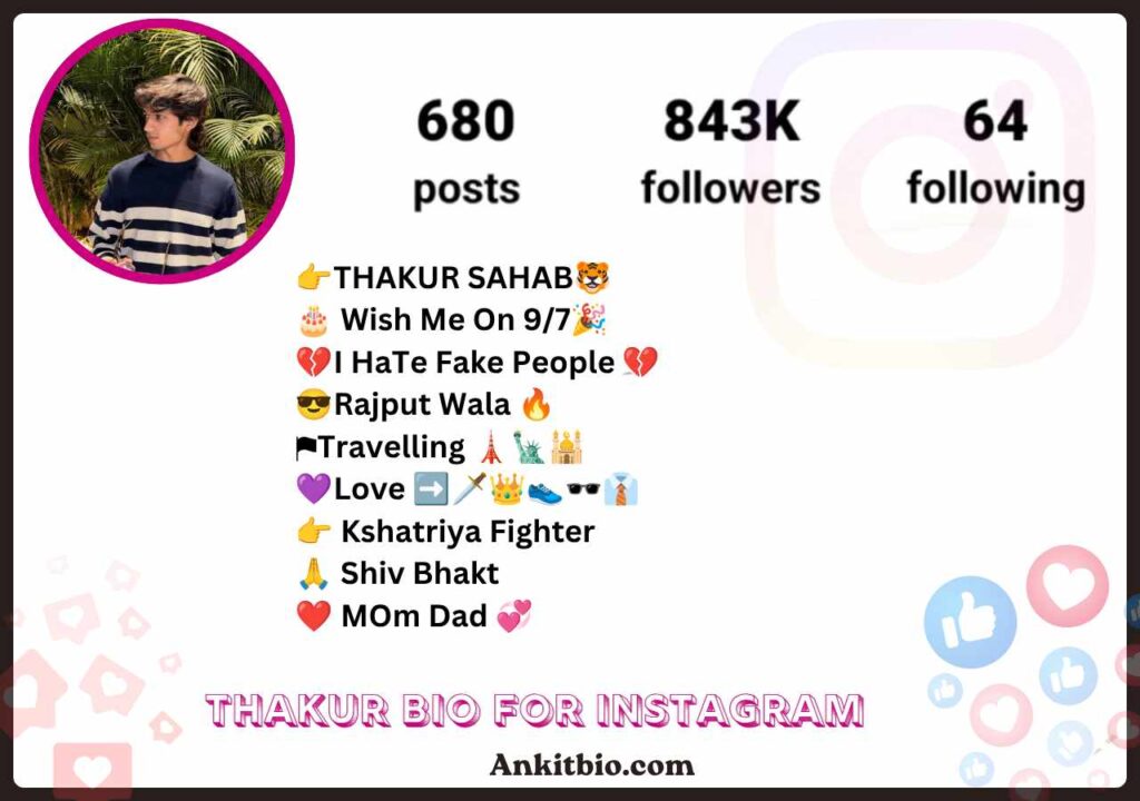 Thakur Bio For Instagram