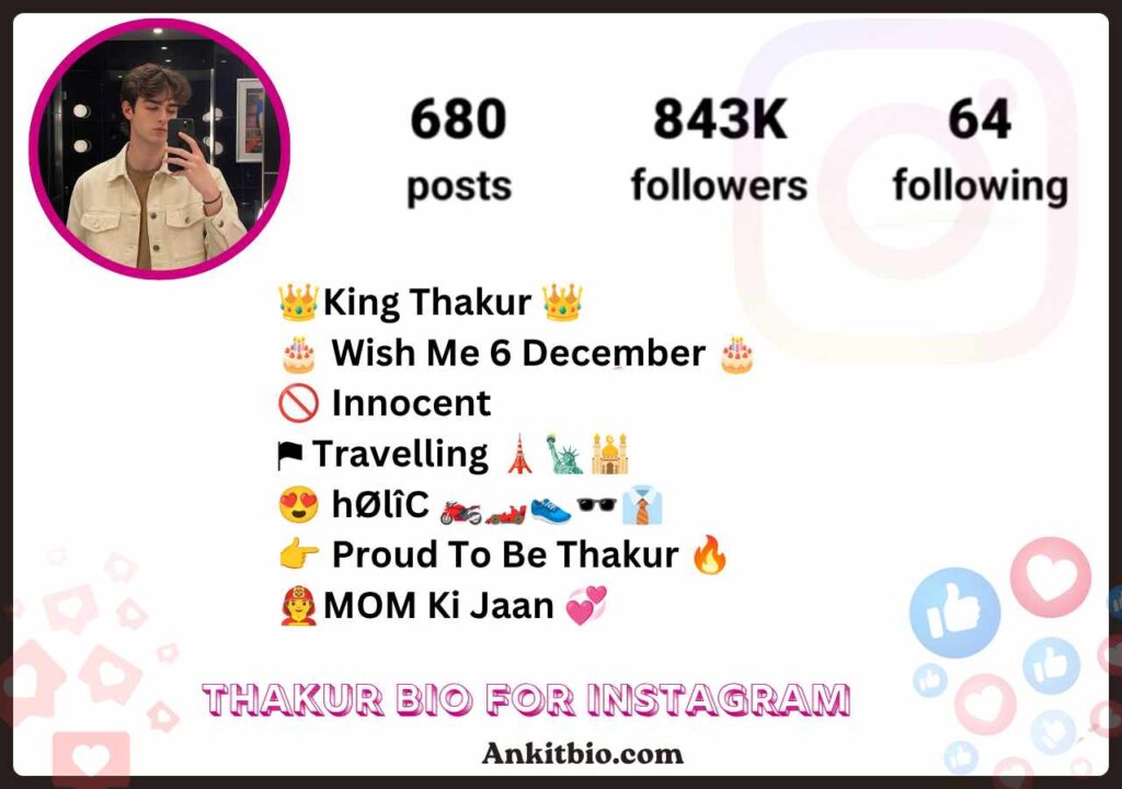 Thakur Bio For Instagram