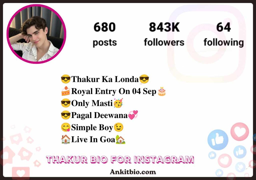 Thakur Bio For Instagram