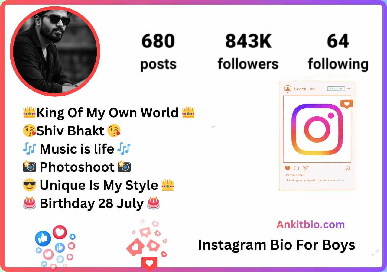 Instagram Bio For Boys