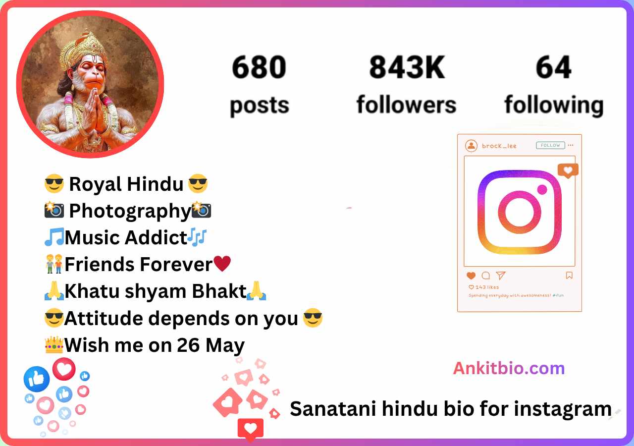 Sanatani hindu bio for instagram