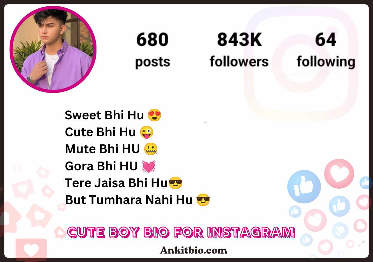 Cute boy bio for instagram
